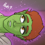 Ferris, sideways with surprise.