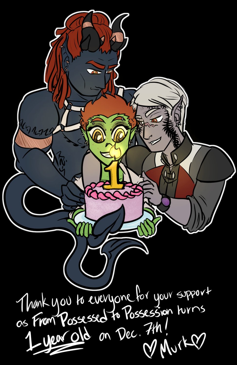 Panel 1: Ferris grabs Szelek's hands to shake them, to which Szelek attempts to shove him back with a little "Whoa there grabby hands... I do the grabbing".  Ferris doesn't let this stop him and says "Thank you, uhhh... I didn't catch your name?" Szelek responds, "Szelek. I don't believe I caught yours either."

Panel 2: Extreme close up of Ferris smiling mischievously  and says "Really?"

Panel 3: Ferris rips his hand out of Szelek's reach to his surprise and waves as he says "What a shame" There's a little "buh-bye" next to Ferris' head.

Panel 4: Szelek starts getting mad saying "Wait..." Chibi versions of both the Eden Complex and Bad Influence characters are in the background taking note of Szelek's growing anger.