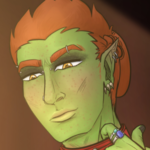 Ferris tugging at something on his neck